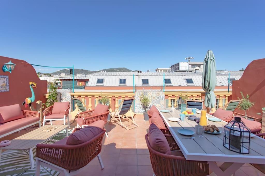 #48 Suite Jean Top Floor Terrace 5Min Walk Sea Ac Ницца Экстерьер фото